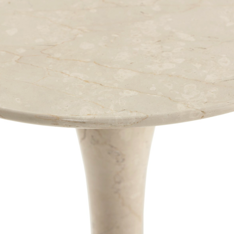 Polli End Table - Cream Marble