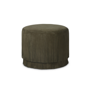 Rooney Ottoman - Nubuck Olive