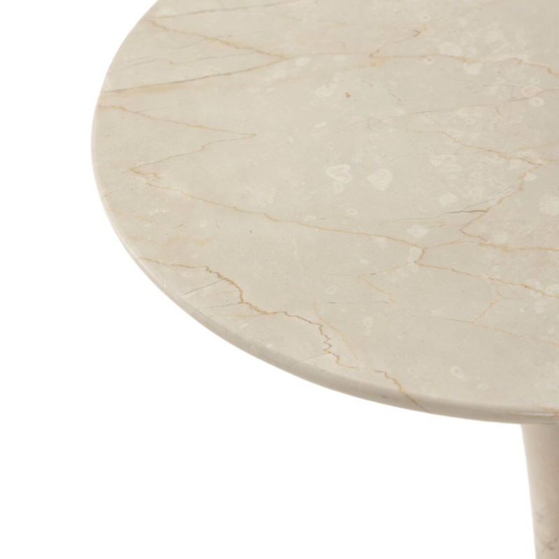 Polli End Table - Cream Marble
