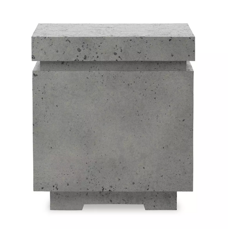 Posen Outdoor Square Propane Enclosure - Pewter Concrete