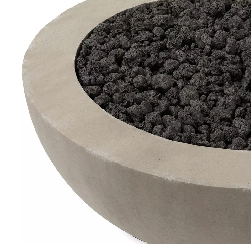 Bronson Outdoor Fire Table - Natural Concrete