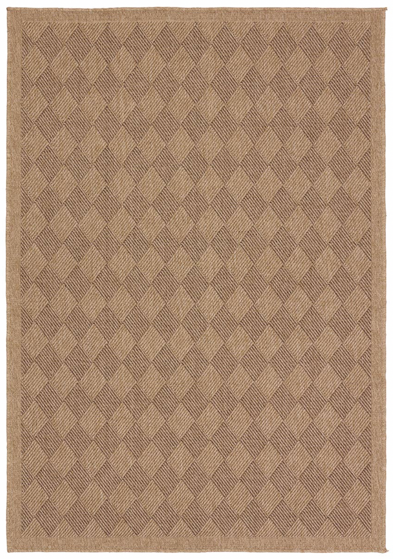 Nambe Brown and Tan Area Rug