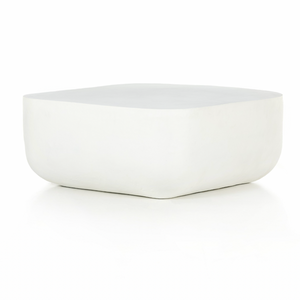 Basil Square Outdoor Coffee Table - Matte White