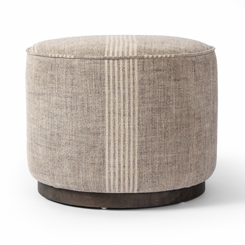 Sinclair Round Ottoman - Manchester Flint