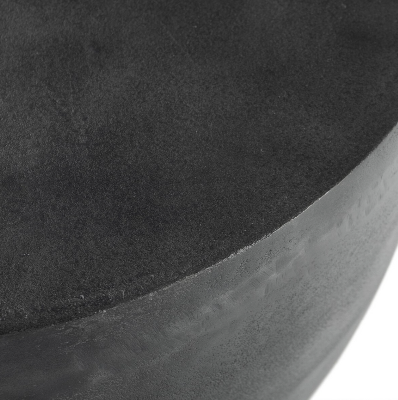 Basil Outdoor End Table - Aged Grey