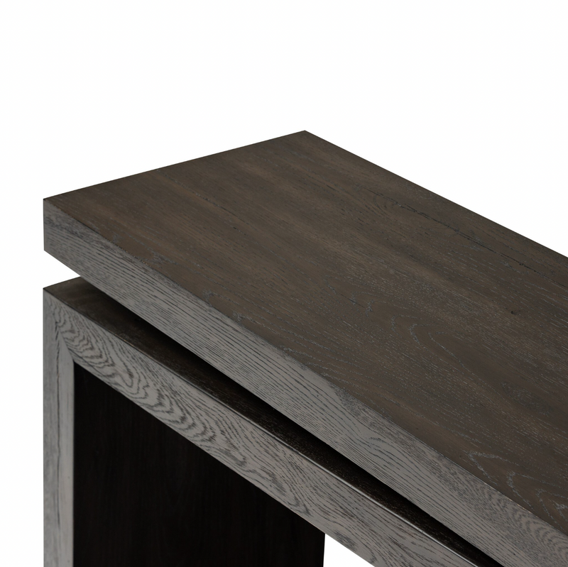Matthes Console Table - Smoked Black Oak