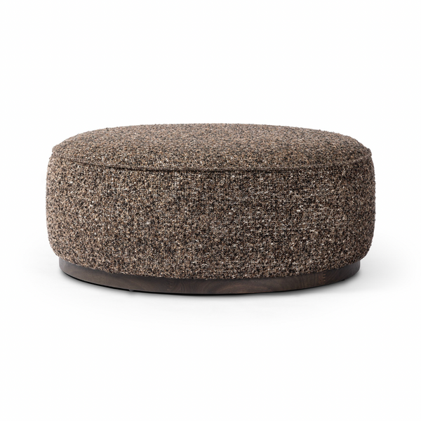 Sinclair Large Round Ottoman - Ivan Granite