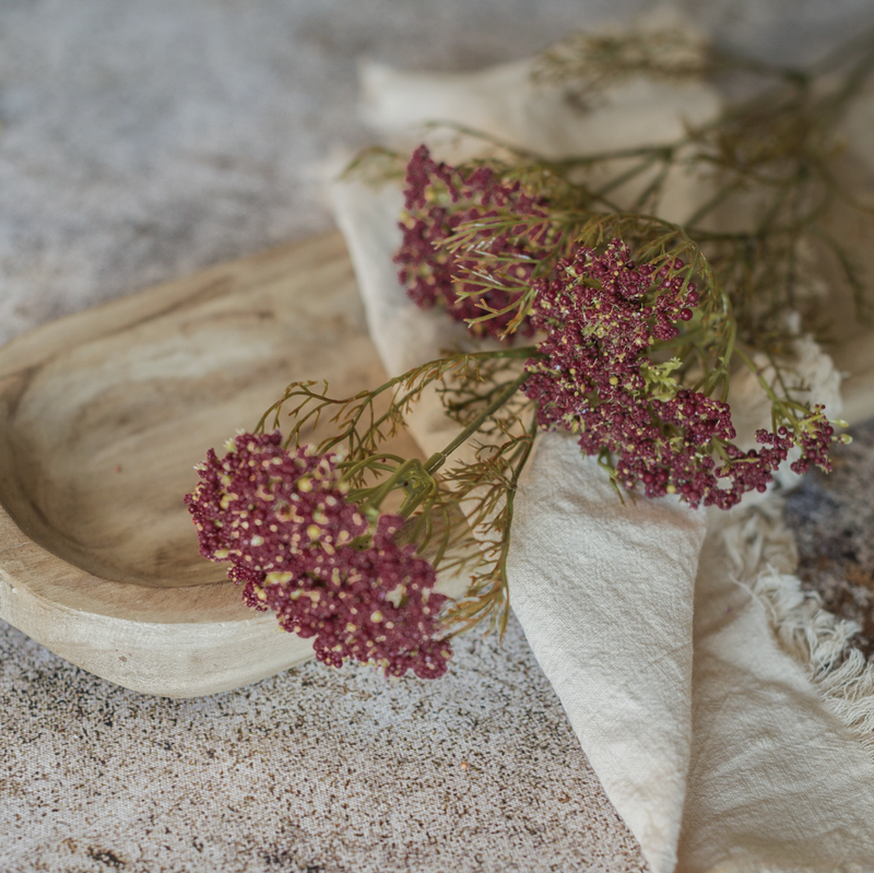 28" Burgundy Queen Anne Lace Spray