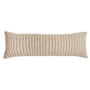 Coco Lumbar Cushion - Ivory and Walnut