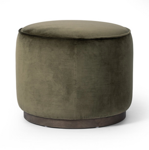 Sinclair Round Ottoman - Surrey Olive