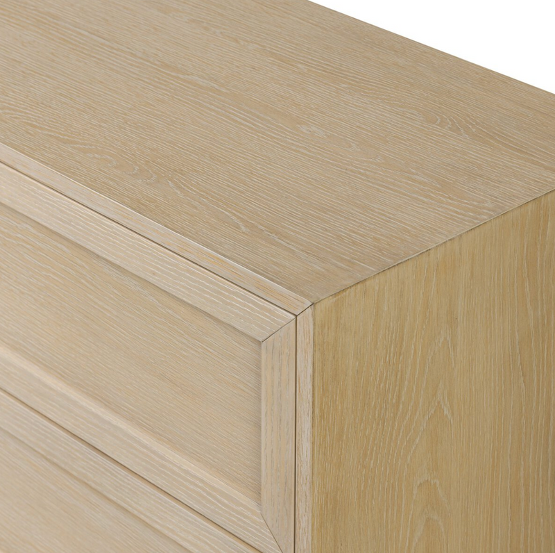 Millie 6 Drawer Dresser - Light Bleach Oak Veneer
