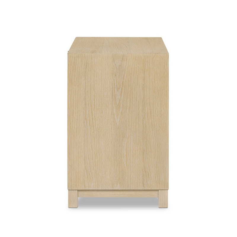 Millie Nightstand - Light Bleach Oak Veneer
