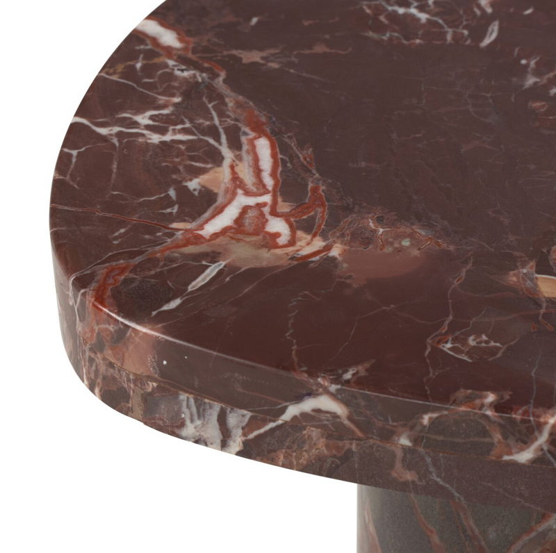 Zion End Table - Merlot Marble