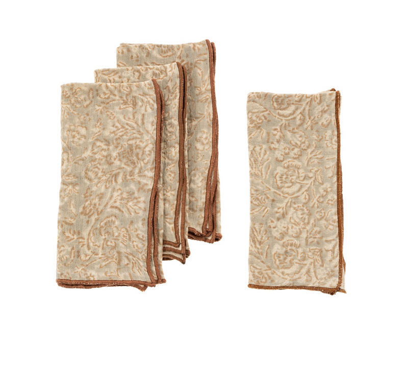 Saanvi Block Print Napkins Set of Four