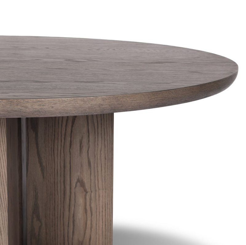 Ernest Round Dining Table - Shale Grey Oak Veneer