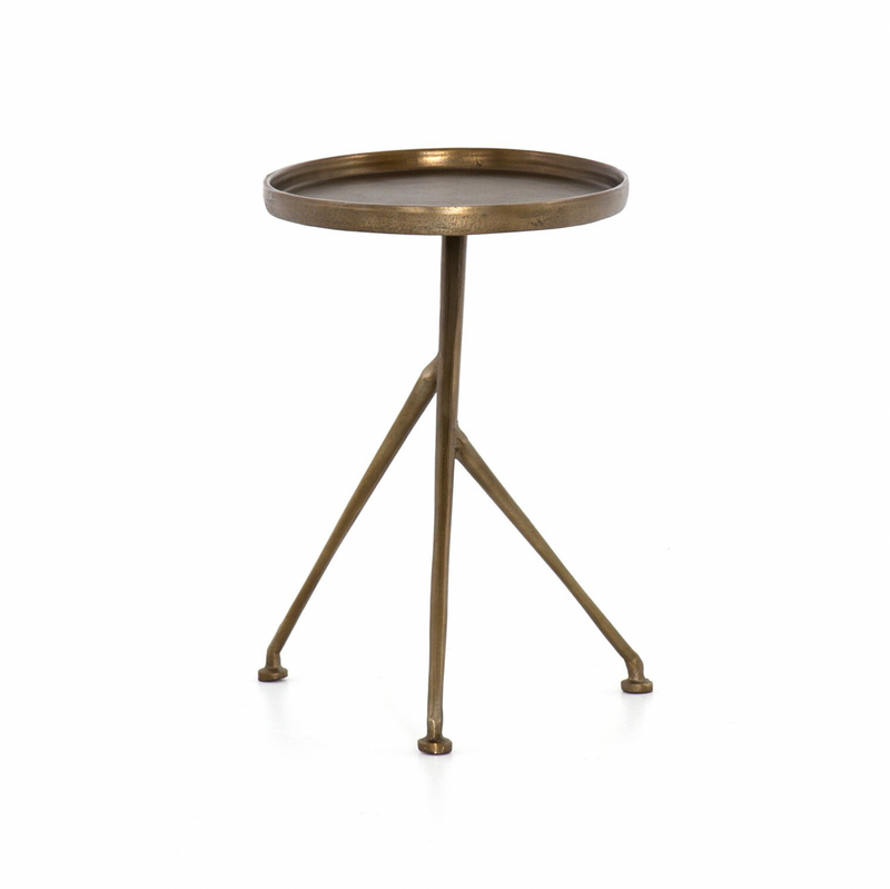 Schmidt Accent Table - Raw Antique Brass