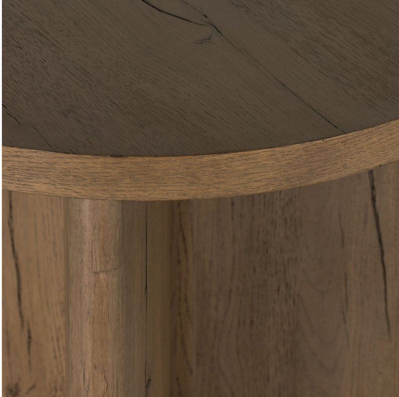 Toli End Table - Rustic Grey Veneer