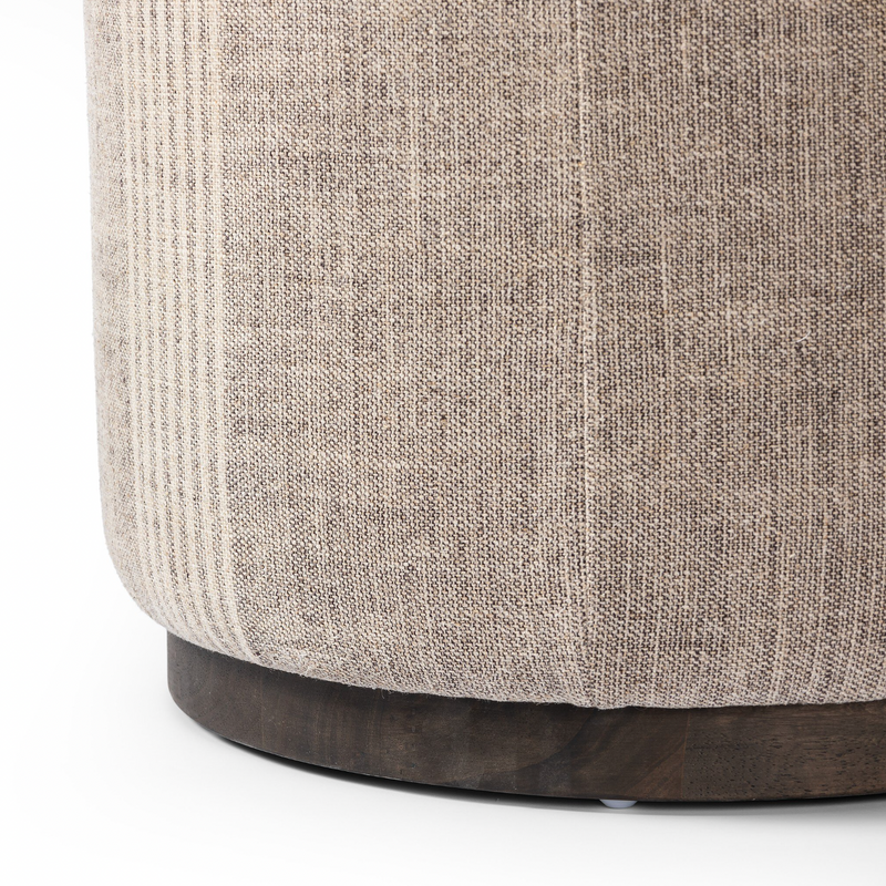 Sinclair Round Ottoman - Manchester Flint
