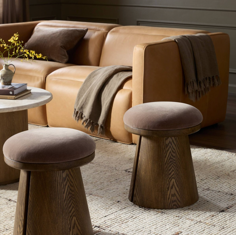 Bea Accent Stool - Monte Mushroom