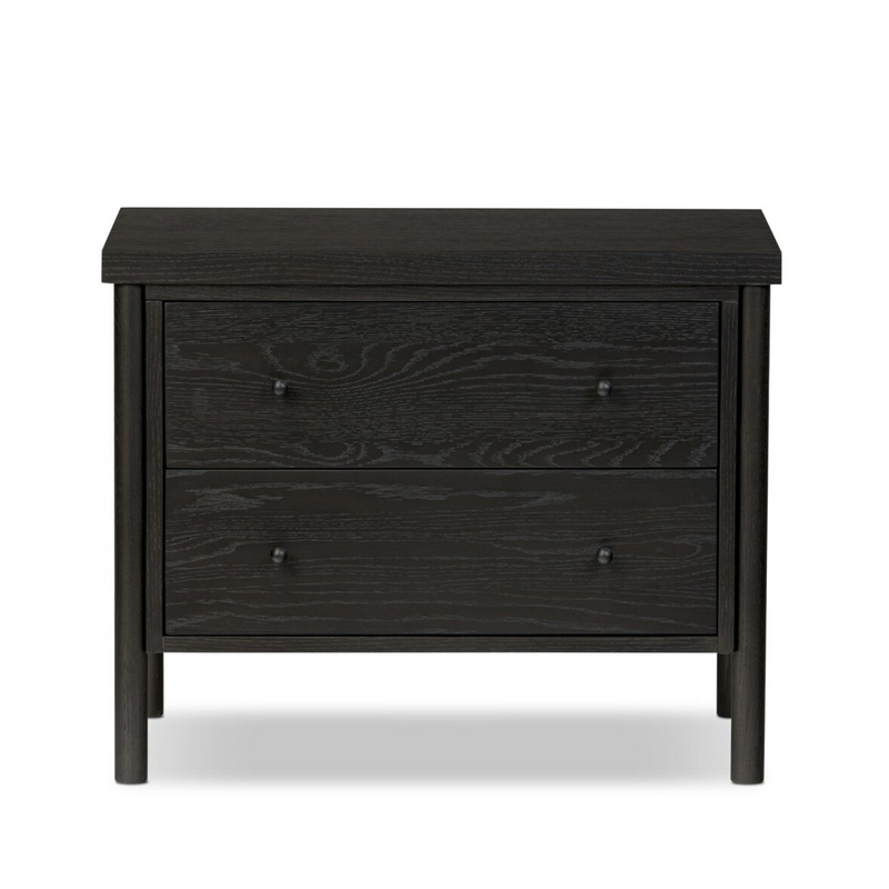 Roark Nightstand - Ebony Oak Veneer