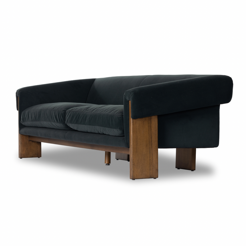 Cairo Sofa - Modern Velvet Smoke