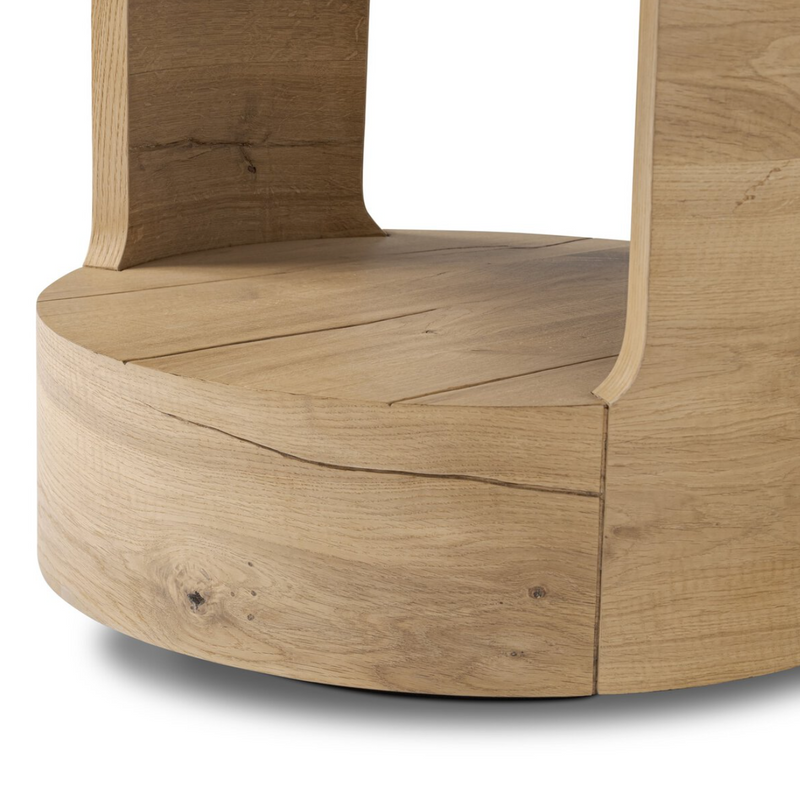 Matheus End Table - Natural Reclaimed French Oak