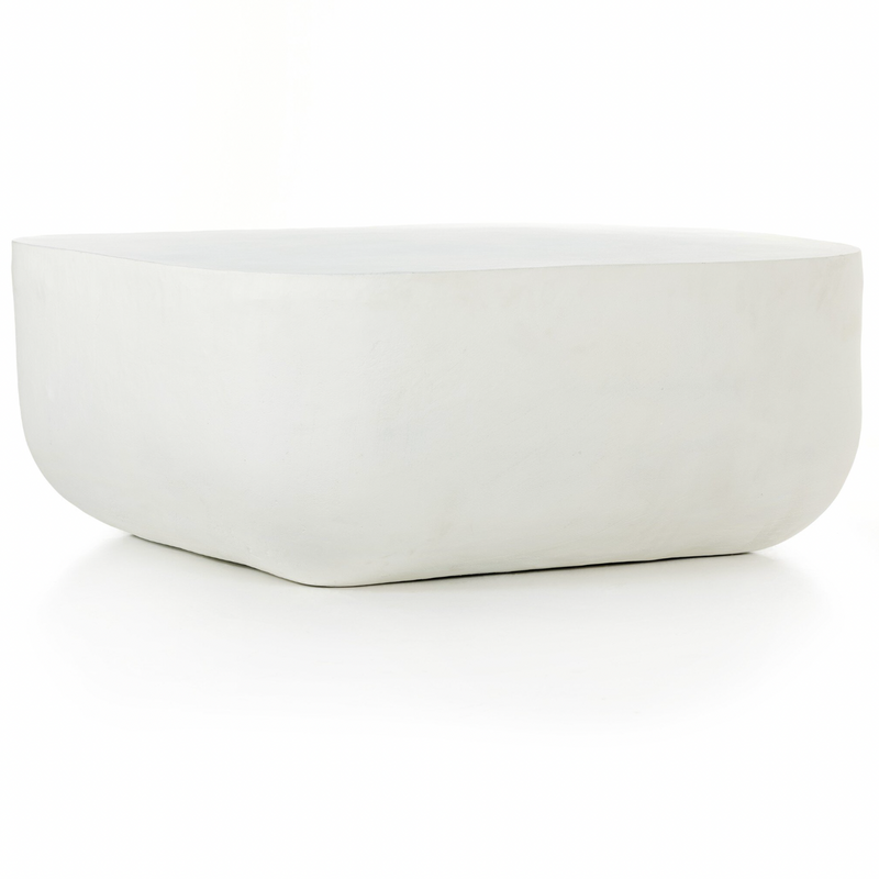 Basil Square Outdoor Coffee Table - Matte White