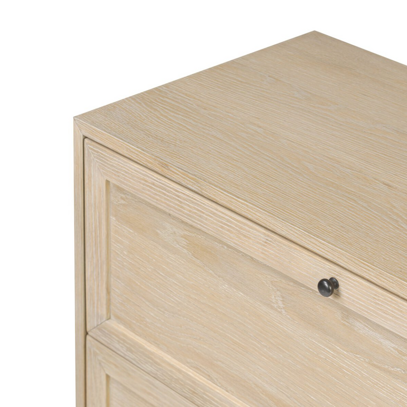 Millie Nightstand - Light Bleach Oak Veneer