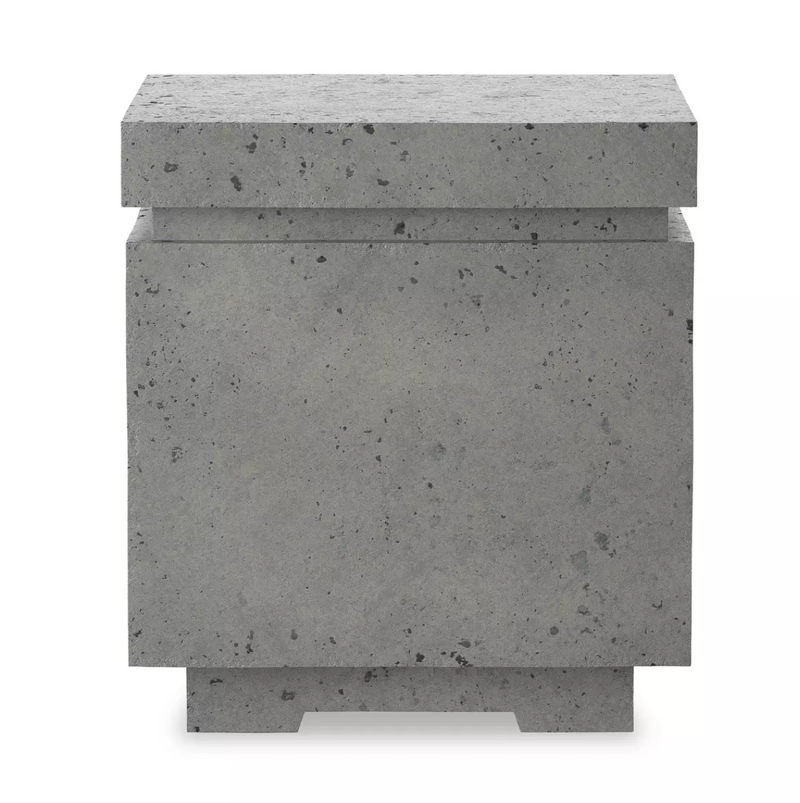 Posen Outdoor Square Propane Enclosure - Pewter Concrete