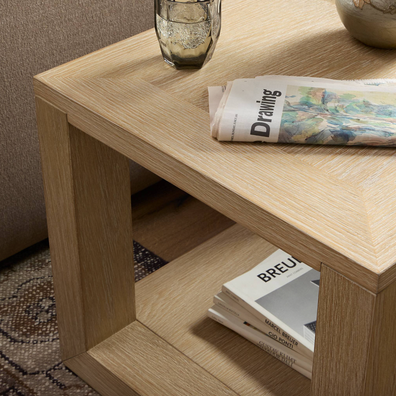 Thomas End Table - Bleached Oak
