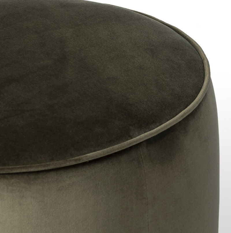 Sinclair Round Ottoman - Surrey Olive