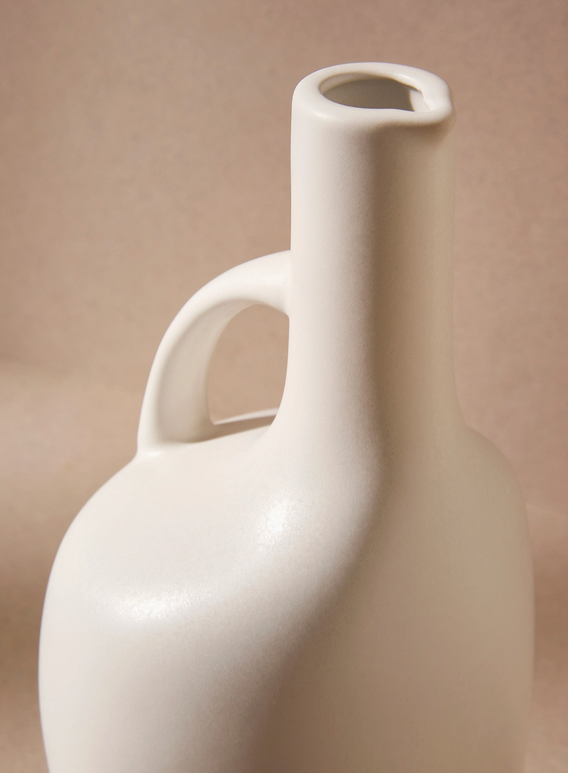 Canard Stoneware Olive Oil Dispenser - Matte White