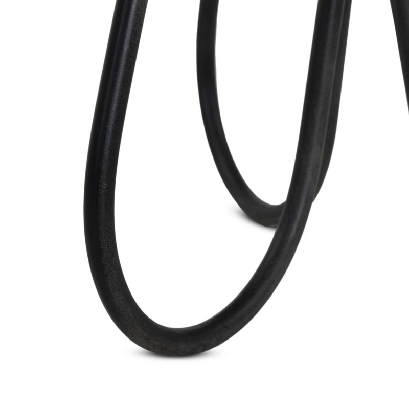 Clove End Table - Veined White Marble