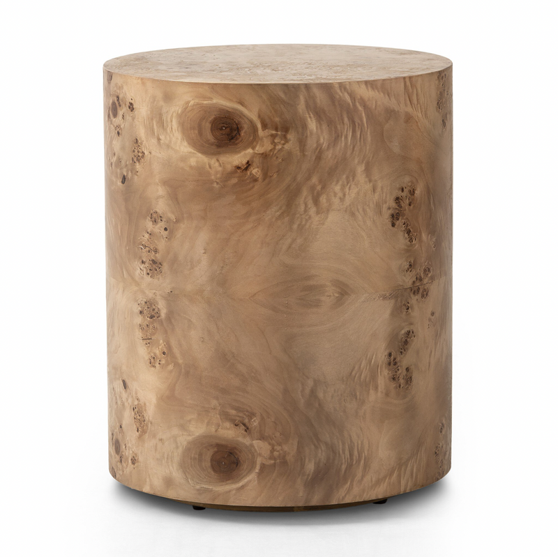 Caya End Table - Caramel Burl