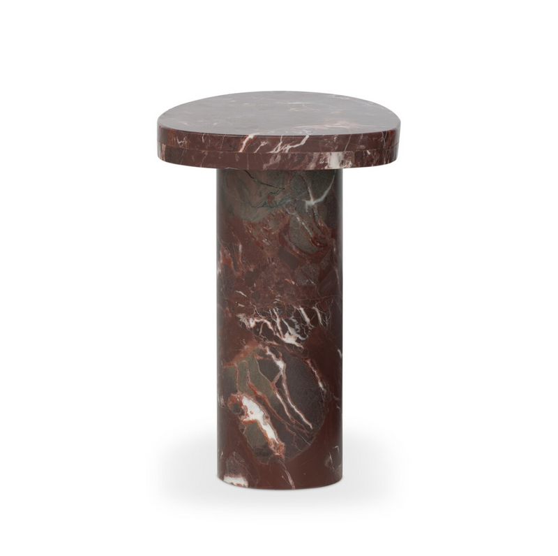 Zion End Table - Merlot Marble