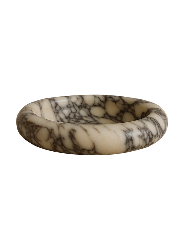 Polished Calacatta Viola Marble Decorative Dish