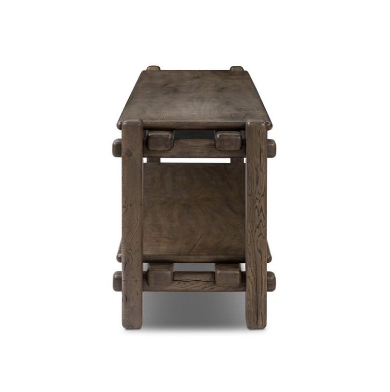 Marcia Low Console Table - Grey Reclaimed French Oak