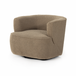 Mila Swivel Chair - Sheepskin Camel