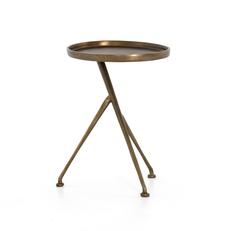 Schmidt Accent Table - Raw Antique Brass