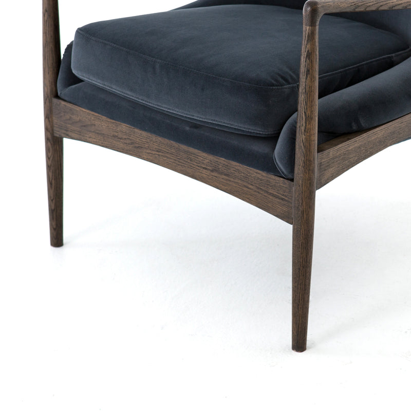 Braden Chair - Modern Velvet Shadow