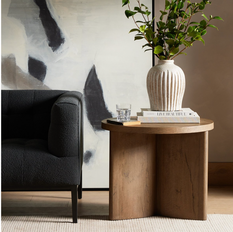 Toli End Table - Rustic Grey Veneer