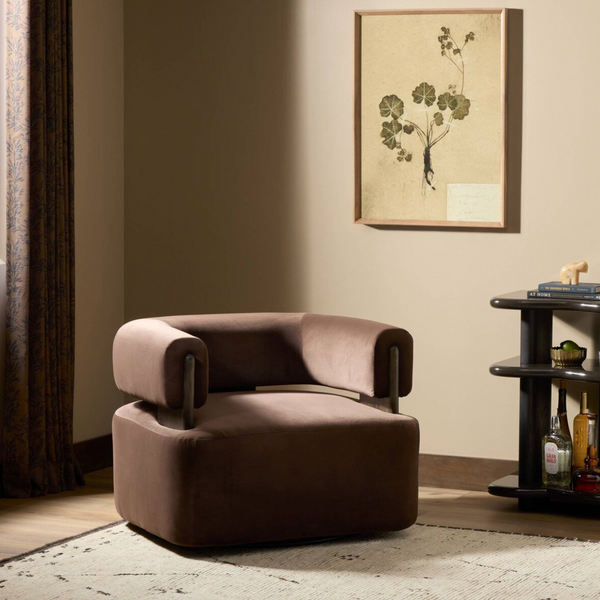 Ward Swivel Chair - Surrey Cocoa