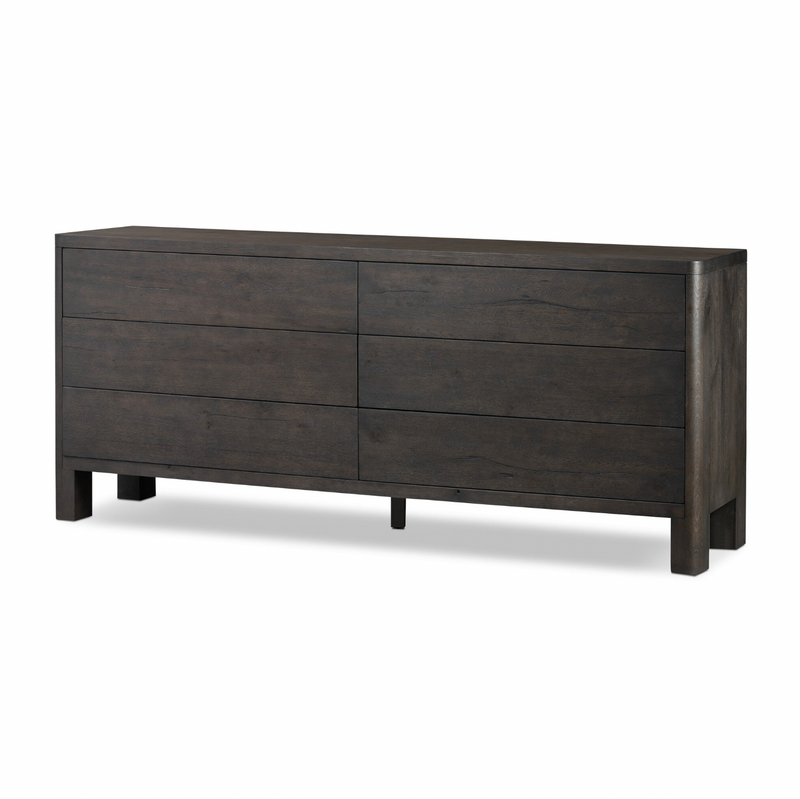 Noeline 6-Drawer Dresser - Smoked Black Oak