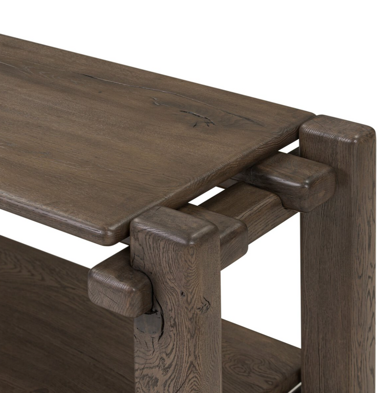 Marcia Low Console Table - Grey Reclaimed French Oak