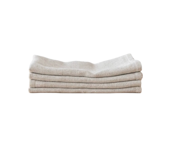Classic Solid Natural Cloth Napkin - Set of Four