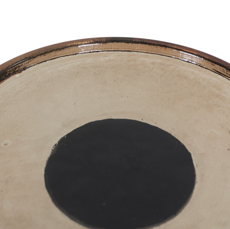 Viola Accent Table - Smoked Brown Cast Glass