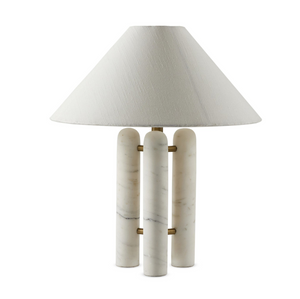 Medici Table Lamp - Charcoal and White Marble