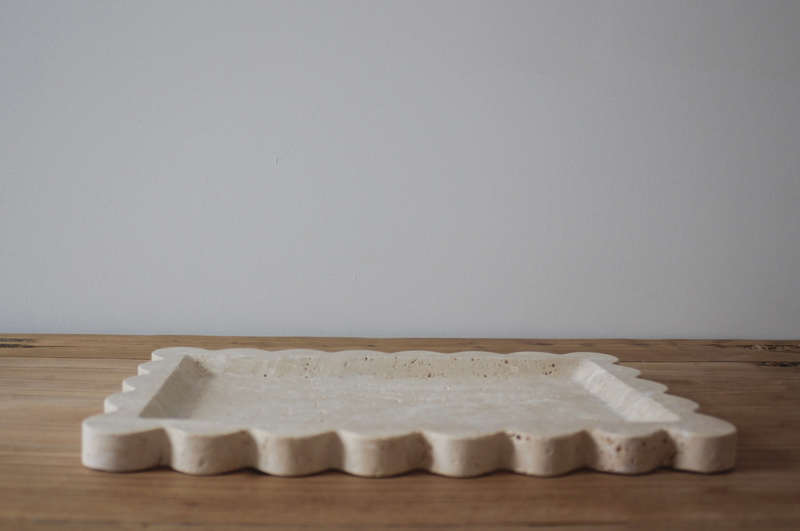 The Cyrus Tray- Travertine Square
