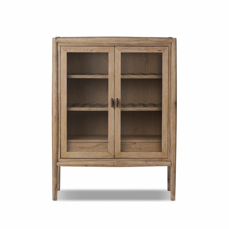 Glenview Bar Cabinet - Weathered Oak
