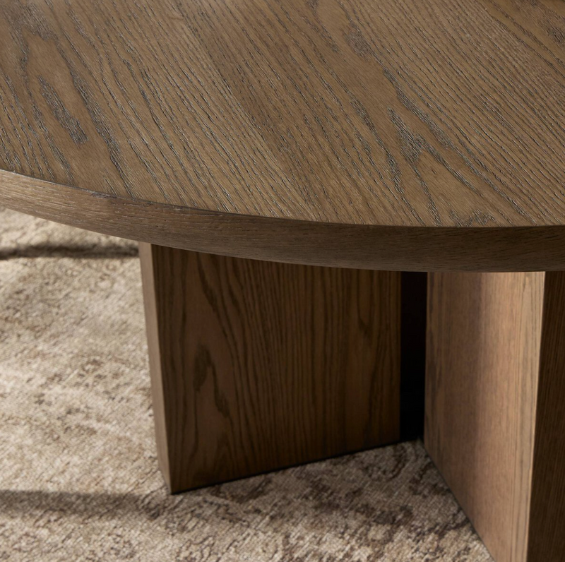 Ernest Round Dining Table - Shale Grey Oak Veneer